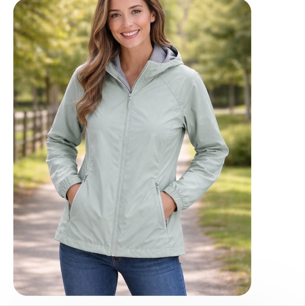 Free Country Zip Up Womens Soft Shell Jacket Sage Small